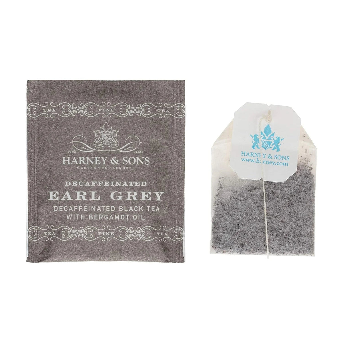 Harney & Sons Decaf Earl Grey Black Tea Bags, 50 Count