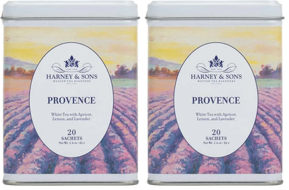 Harney & Sons Provence Tea, White Tea with Flavors of Apricot, Lemon and Lavender, (Pack of 2)