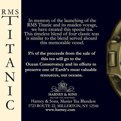 Harney & Sons RMS Titanic Black Tea Blend, 20 Sachets in Tin