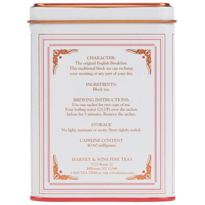 Harney & Sons Black Tea, English Breakfast, 20 Sachets