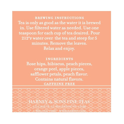 Harney & Sons Peach Fruit Herbal Tea Loose Leaf Tin, 4 oz
