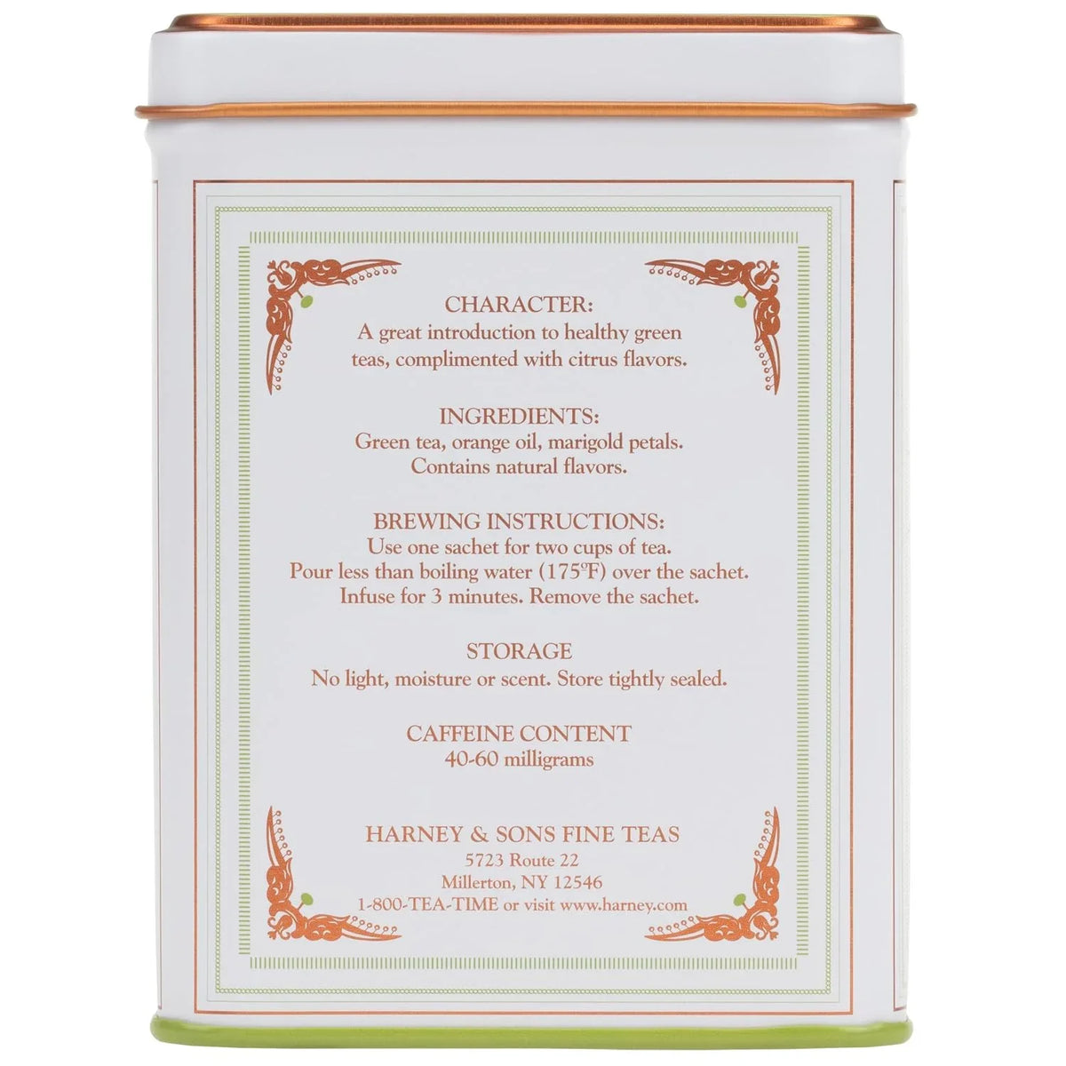 Harney & Sons Citron Green Tea, White, 20 Count (Pack of 1)