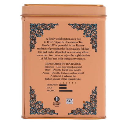 Harney & Sons Peaches & Ginger Black Tea, 20ct sachet tin (Pack of 2)