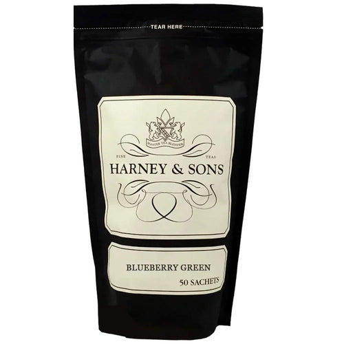 Harney & Sons Blueberry Green Tea Sachets, 50 Count