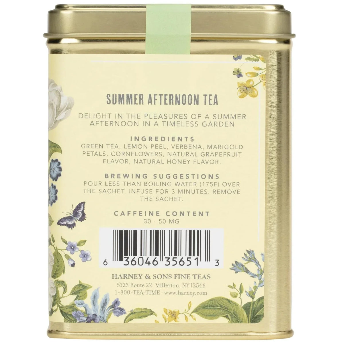 Harney & Sons Summer Afternoon Green Tea, 20 Sachets in Tin