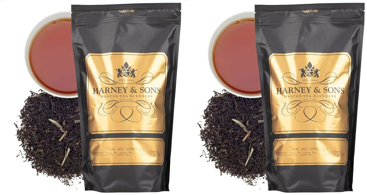 Harney & Sons Earl Grey Supreme Tea,Loose leaf 16 ounce,(Pack of 2)