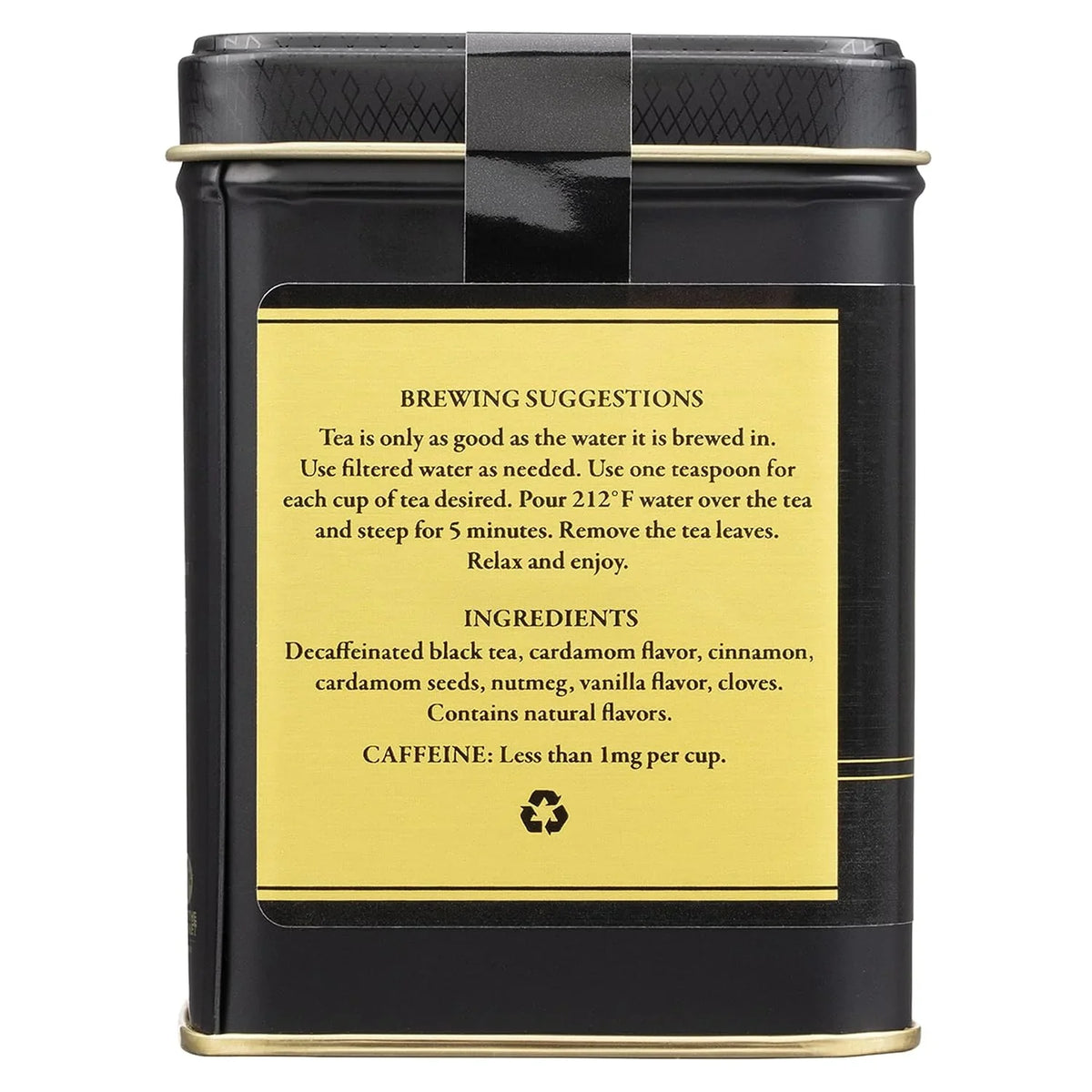 Harney & Sons Decaf Chai Loose Leaf Black Tea Tin, 4 oz