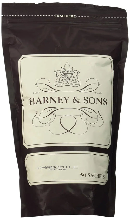 Harney & Sons Chamomile Caffeine-Free Premium Herbal Tea - Bag of 50 Sachets