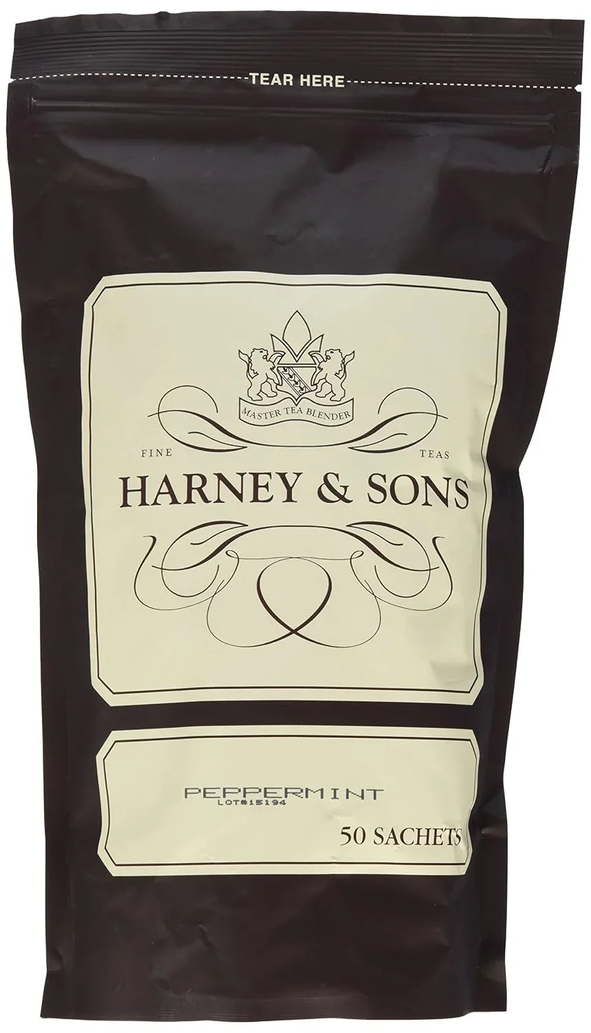 Harney & Sons Peppermint Herbal Tea Sachets, 50 Count
