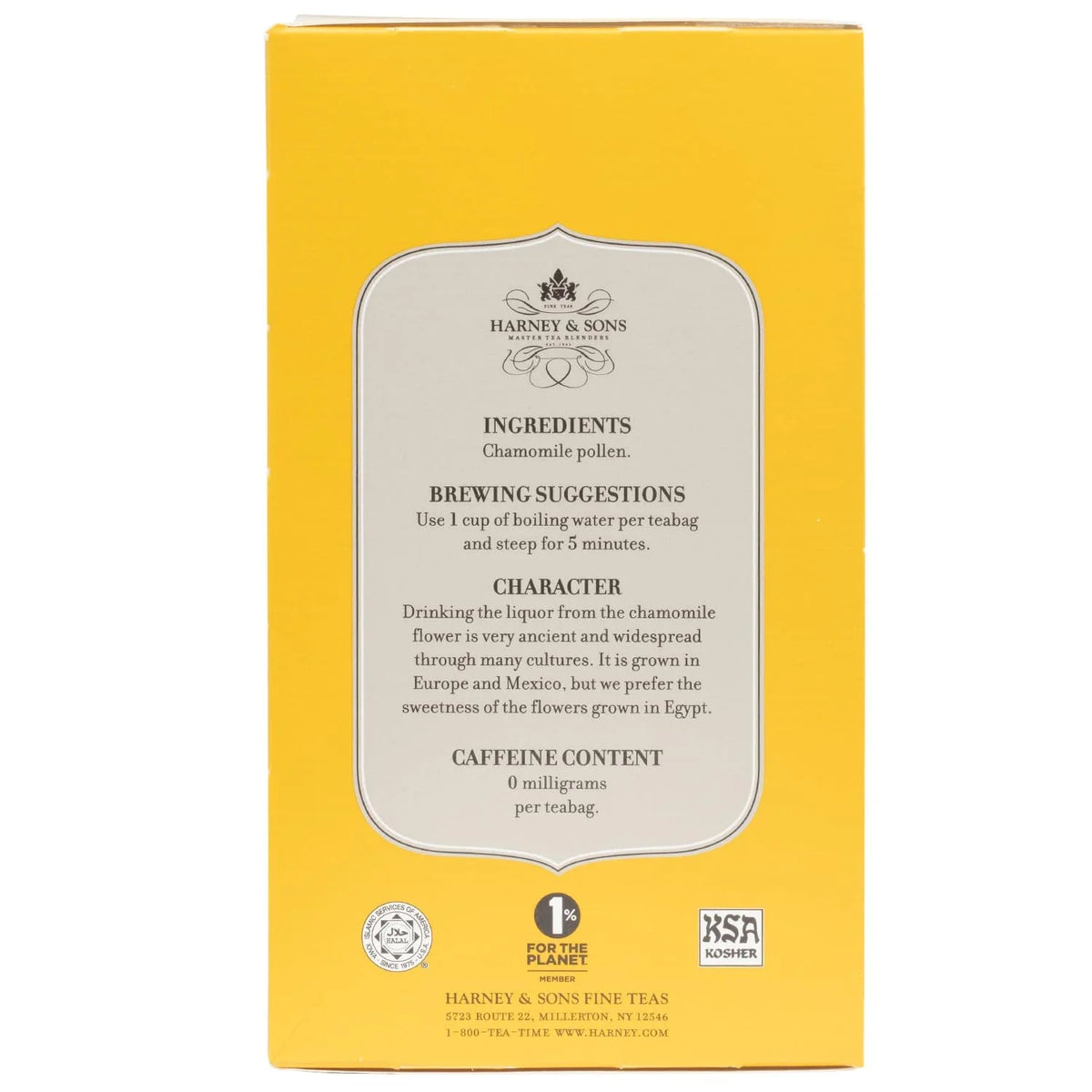 Harney & Sons Egyptian Chamomile Herbal Tea Bags, 20 Count