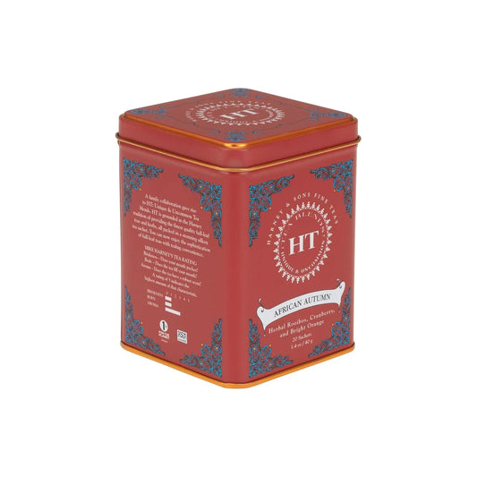Harney & Sons HT African Autumn Rooibos Herbal Tea, 20 Sachets Tin