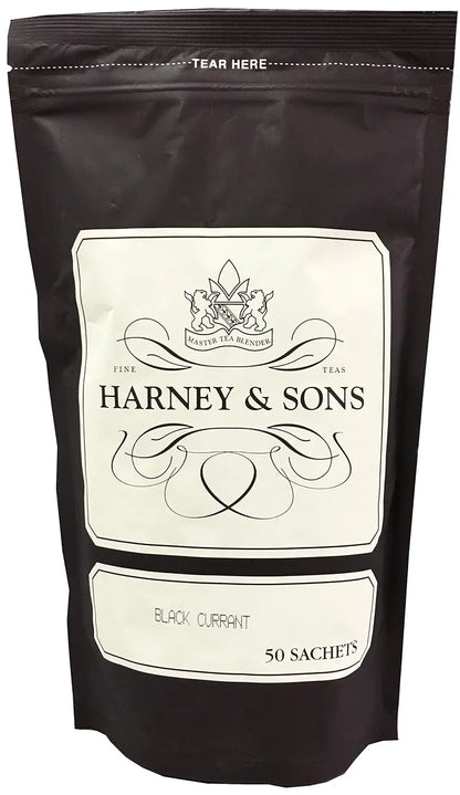 Harney & Sons Black Currant Black Tea Sachets, 50 Count