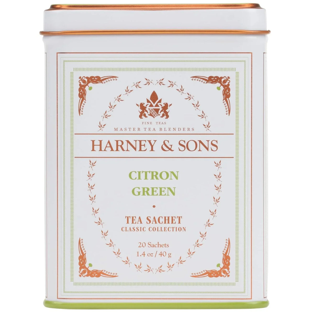 Harney & Sons Citron Green Tea, White, 20 Count (Pack of 1)