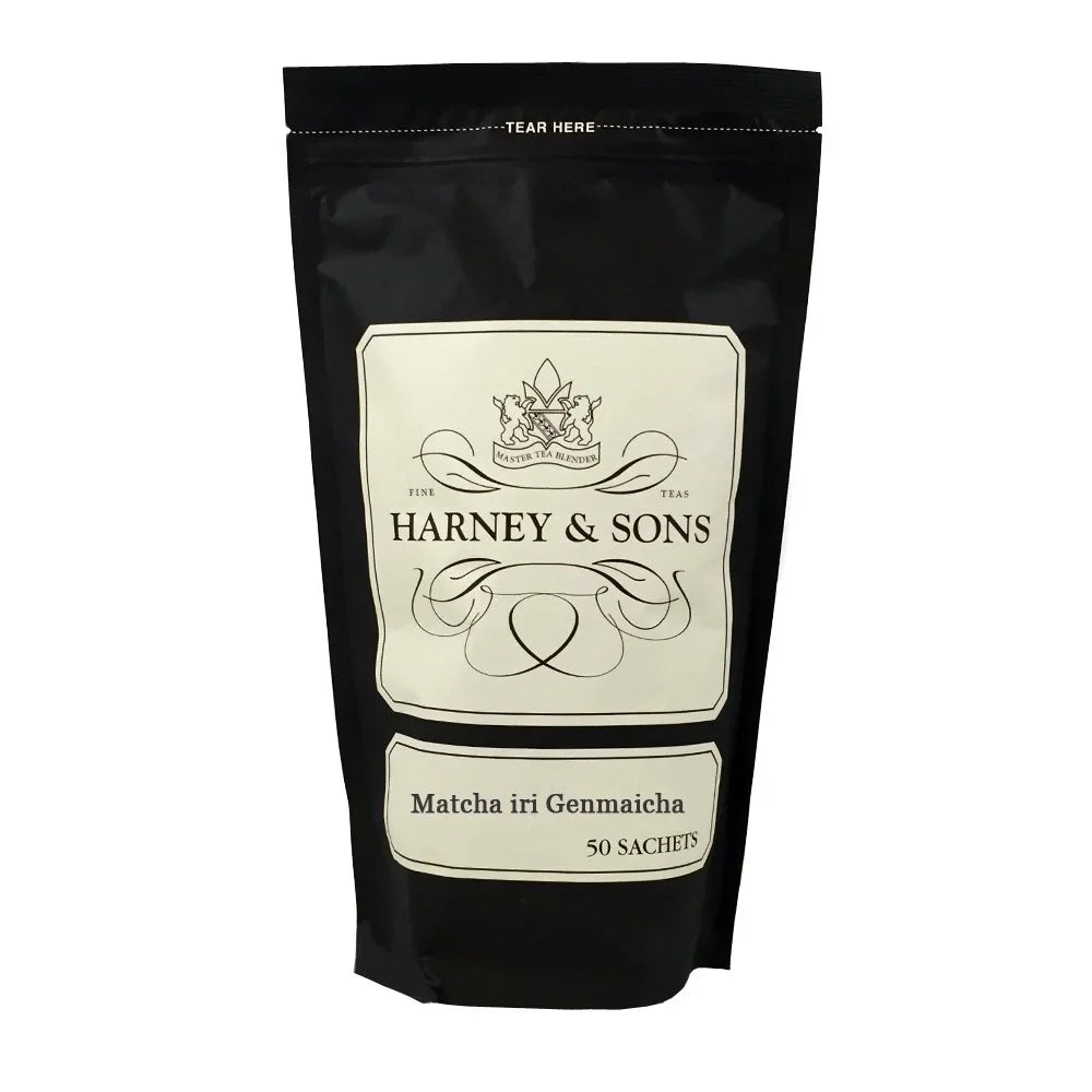 Harney & Sons Matcha Iri Genmaicha Green Tea Sachets, 50 Count