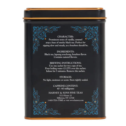 Harney & Sons Black Cask Bourbon Tea, 20 Sachets of Smoky Black Tea with Light Caramel Flavors (Pack of 2)