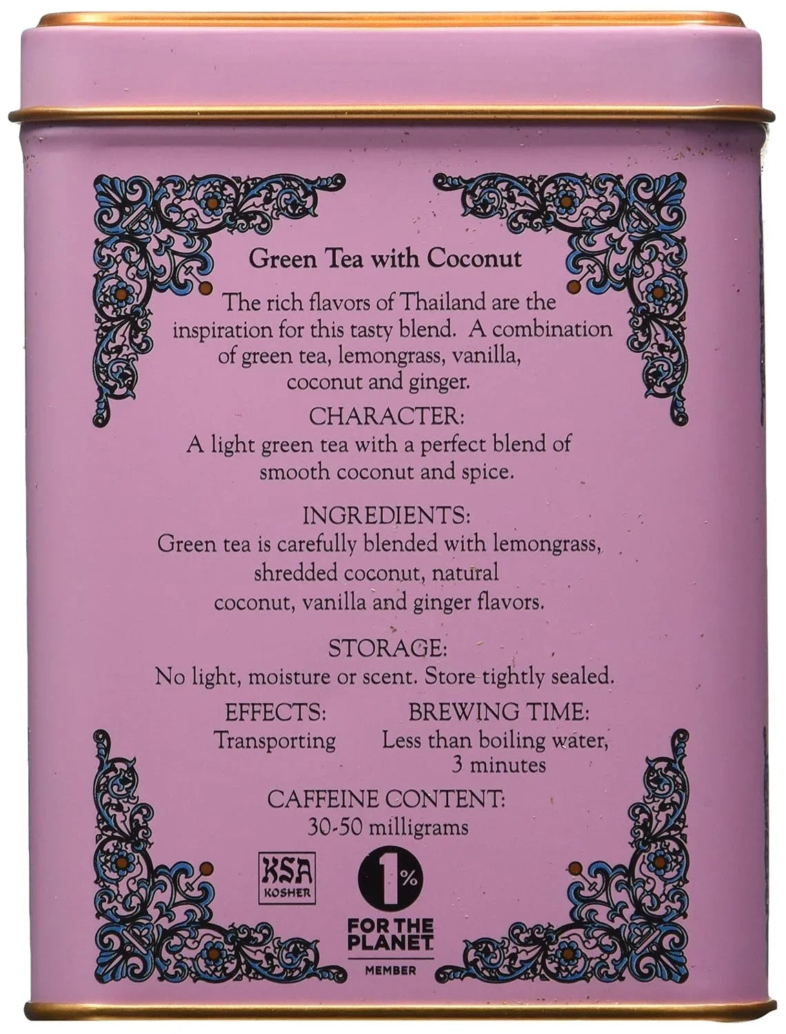 Harney and Sons Fine Teas, Green Tea with Coconut, 20 Sachets (Pack of 3)