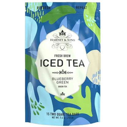 Harney & Sons Fresh Brew Blueberry Green Iced Tea, 15 Tea Bags