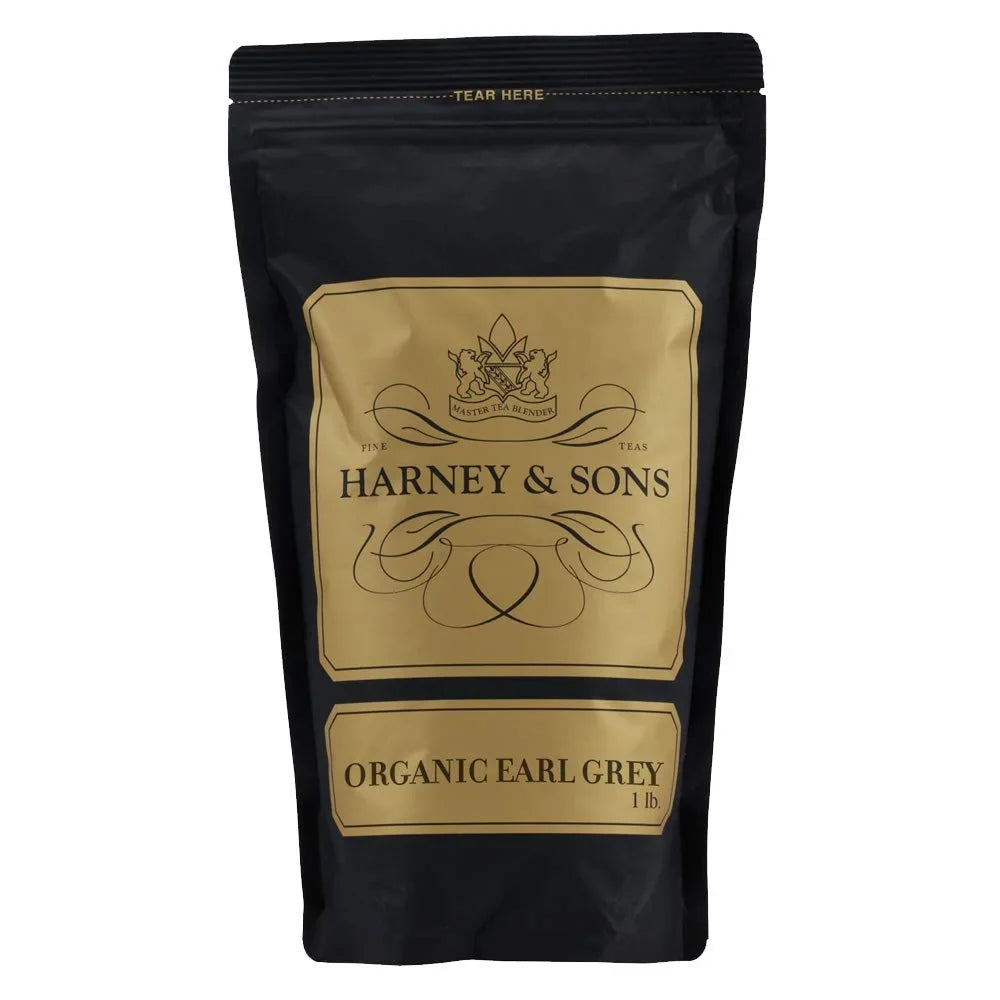 Harney & Sons Organic Earl Grey Loose Leaf Black Tea, 16 oz