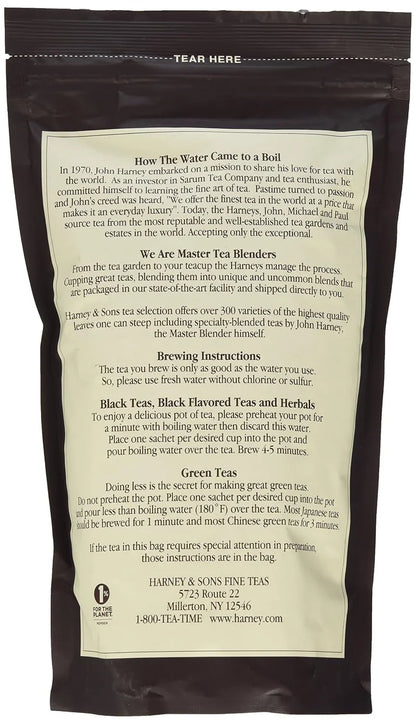 Harney & Sons Peppermint Herbal Tea Sachets, 50 Count
