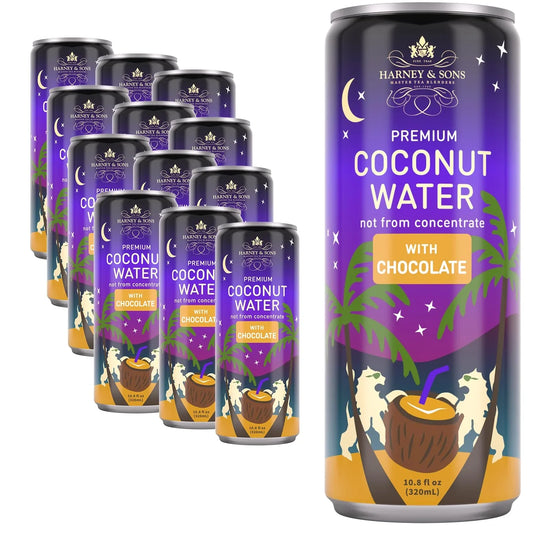Harney & Sons Chocolate Coconut Water, 10.8 fl oz (Pack of 12)