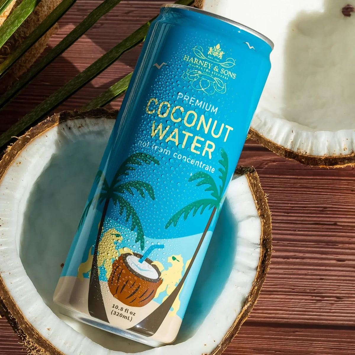 Harney & Sons Coconut Water, 12-Pack, 10.8 fl oz Cans, No Sugar Added