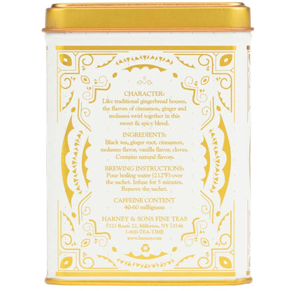 Harney & Sons Gingerbread Festival Black Tea, 20 Sachets in Tin